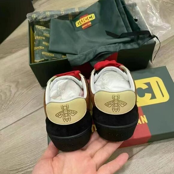 NIB Authentic Gucci x Dapper Dan Web G74 GG Monogram Leather Sneaker - Picture 4 of 6